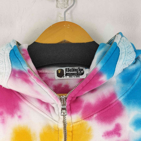 アベイシングエイプ A BATHING APE タイダイ柄 シャークジップアップパーカー メンズ import:M