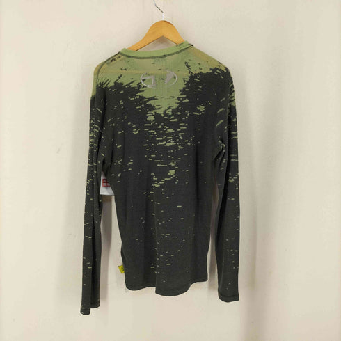 ディーゼル DIESEL T-MATA-H1 プリント ヘンリーネック サーマル ロングスリーブTシャツ メンズ import:L