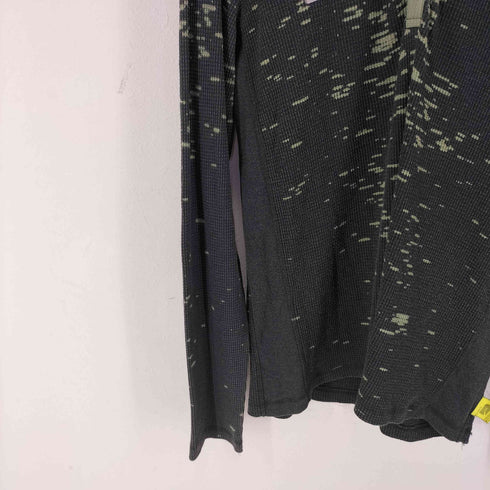 ディーゼル DIESEL T-MATA-H1 プリント ヘンリーネック サーマル ロングスリーブTシャツ メンズ import:L