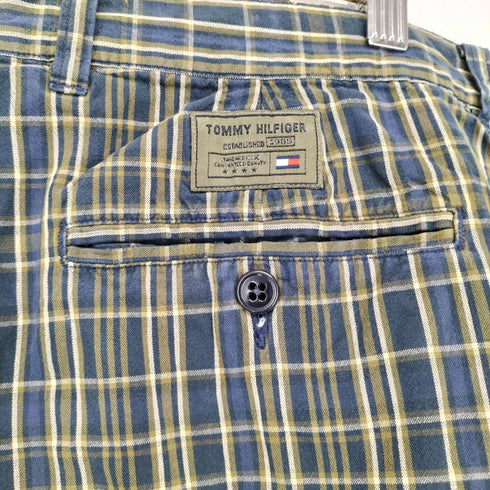 トミーヒルフィガー TOMMY HILFIGER チェック柄コットンショーツ メンズ 38