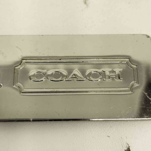 コーチ COACH メタルロゴ プレート キーホルダー メンズ