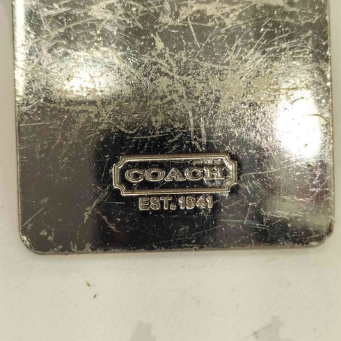 コーチ COACH メタルロゴ プレート キーホルダー メンズ