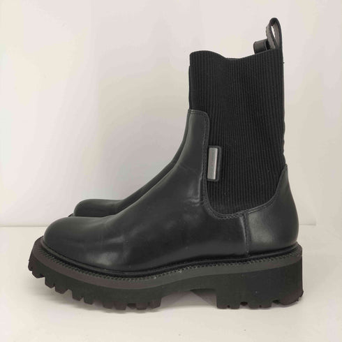 チャールズアンドキース CHARLES&KEITH ニット ソックス リッジッド ソール チェルシー ブーツ レディース 36
