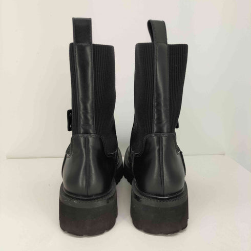 チャールズアンドキース CHARLES&KEITH ニット ソックス リッジッド ソール チェルシー ブーツ レディース 36