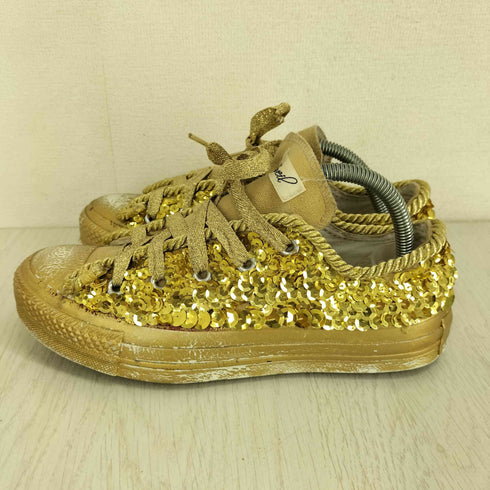 コンバース CONVERSE スパンコールラメ加工 オールスター ローカットスニーカー レディース JPN:23