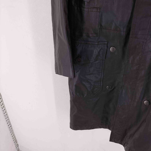 ラングラー Wrangler 70-80s デザイン ベルテッド レザー コート メンズ import:L