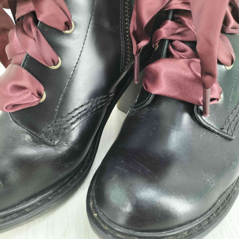 ドクターマーチン Dr.Martens SADEI リボン 8ホール レースアップ チャンキーヒールブーツ レディース US:4