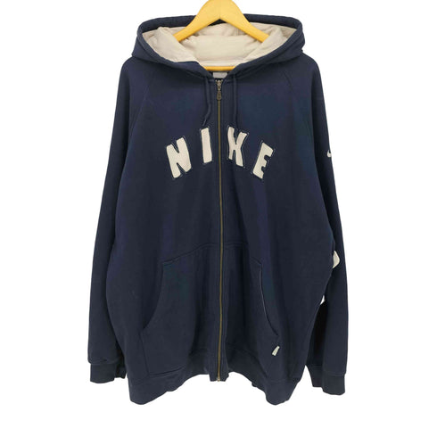 ナイキ NIKE 00s 刺繍 グレータグ オーバーサイズ ラグラン ジップアップパーカー メンズ 3XL
