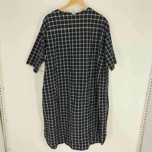 グラム glamb チェック コットン S/S ビックシルエット ロング ワンピース レディース FREE