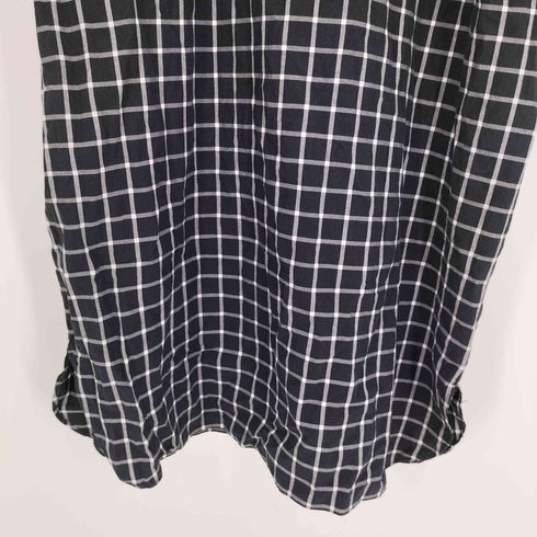 グラム glamb チェック コットン S/S ビックシルエット ロング ワンピース レディース FREE