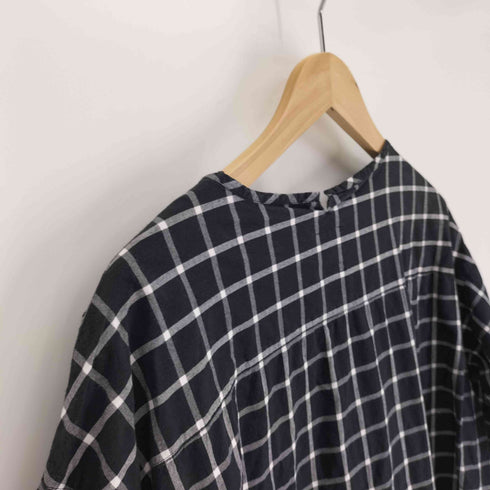 グラム glamb チェック コットン S/S ビックシルエット ロング ワンピース レディース FREE