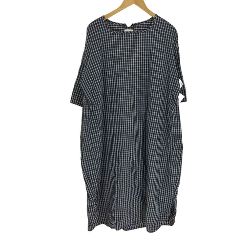 グラム glamb ギンガムチェック コットン S/S ビックシルエット ロング ワンピース レディース FREE