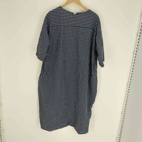グラム glamb ギンガムチェック コットン S/S ビックシルエット ロング ワンピース レディース FREE