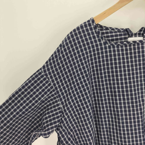 グラム glamb ギンガムチェック コットン S/S ビックシルエット ロング ワンピース レディース FREE