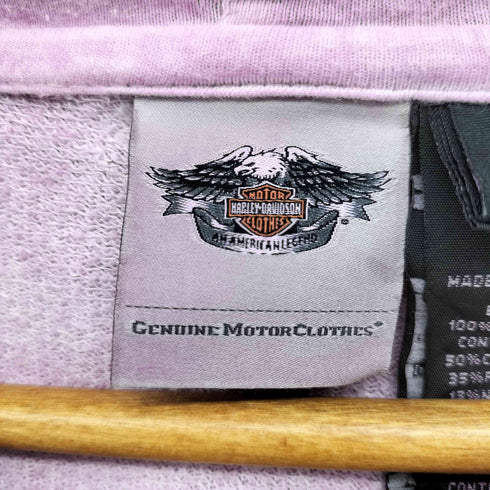 ハーレーダビッドソン HARLEY-DAVIDSON 00s 後染め メッシュ ウィング ジップアップパーカー メンズ import:M