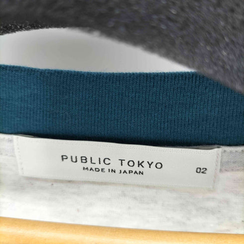 パブリックトウキョウ PUBLIC TOKYO テクスチャーアートリンガーTEE メンズ JPN:2