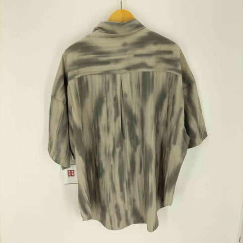 キャスパージョン CASPER JOHN ポリナイロン ストライプレギュラーカラーs/s シャツ メンズ JPN:L