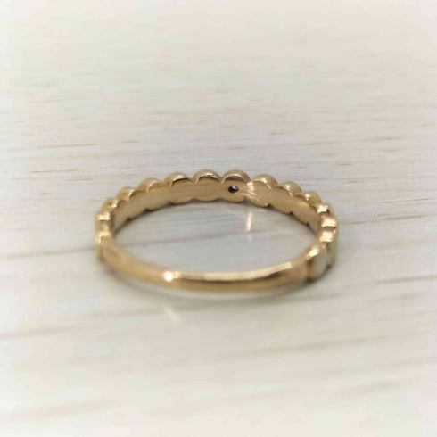 スタージュエリー STAR JEWELRY K10 0.004ct マルチカラー エナメル ピンキーリング レディース 7号