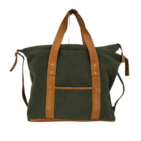 ホーボー hobo レザー ハンド リップストップ ウール トート バッグ メンズ