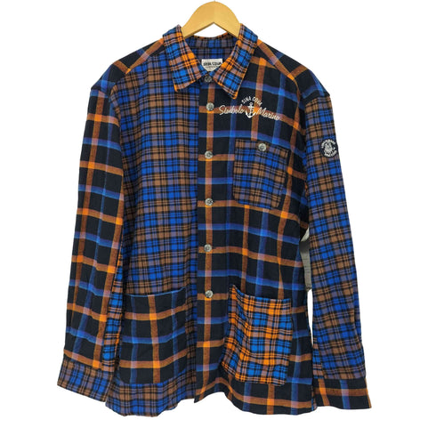 シナコバ SINA COVA 起毛チェック 切り替えシャツジャケット メンズ JPN:XL LL