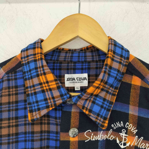 シナコバ SINA COVA 起毛チェック 切り替えシャツジャケット メンズ JPN:XL LL
