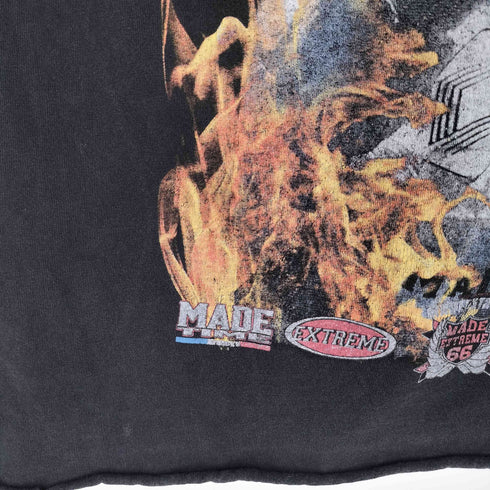 メイド エクストリーム MADE EXTREME ダメージ加工 エイリアン プリント クルーネック Tシャツ メンズ import:XXL