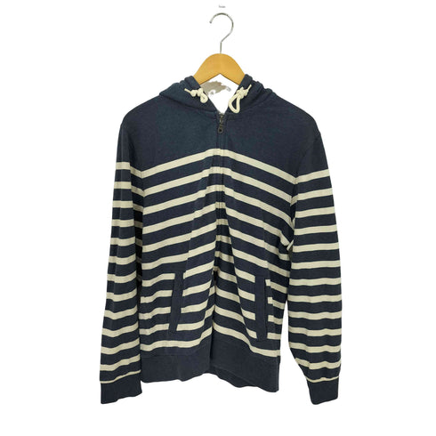 エディーバウアー Eddie Bauer ボーダー ダブルジッパー パーカー メンズ import:M