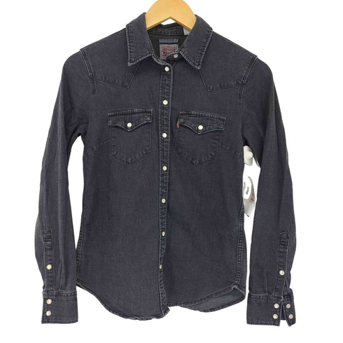 リーバイス Levis CLASSIC FIT ブラックデニムシャツ レディース JPN:XS