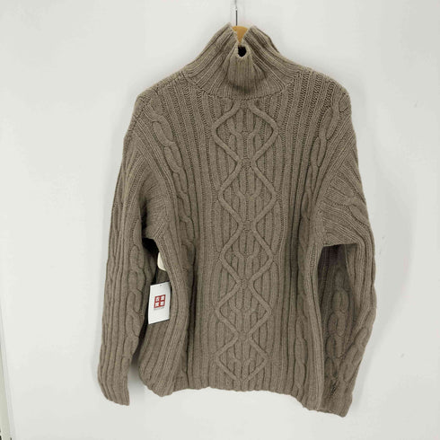 バナナリパブリック BANANA REPUBLIC ウール100% ケーブル編みタートルネックニット メンズ JPN:L