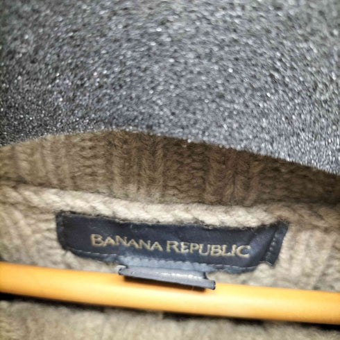 バナナリパブリック BANANA REPUBLIC ウール100% ケーブル編みタートルネックニット メンズ JPN:L