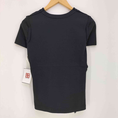 ジェイエヌビーワイ JNBY センソユニコ ドッキング サイドライン フリンジ カーブ クルーネック Tシャツ レディース JPN:38