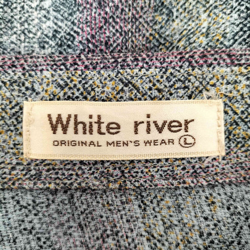 white river ストライプデザイン S/S シャツ メンズ L