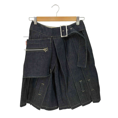 saltire cross Y2K 変形プリーツデニムパンツ レディース