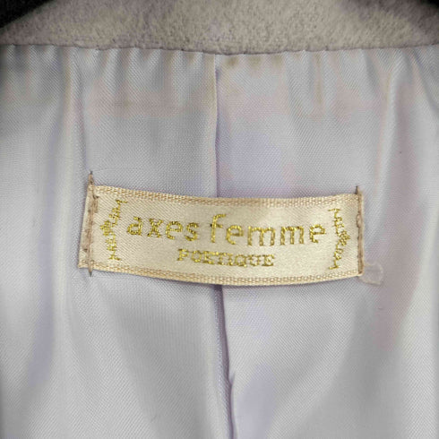 アクシーズファム axes femme ビッグカラー メルトン コート レディース M