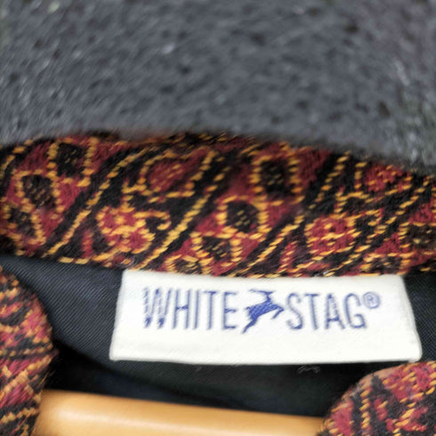 ホワイトスタッグ WHITE STAG 90-00s ゴブラン織 ペイズリー柄 チャイナシャツジャケット メンズ