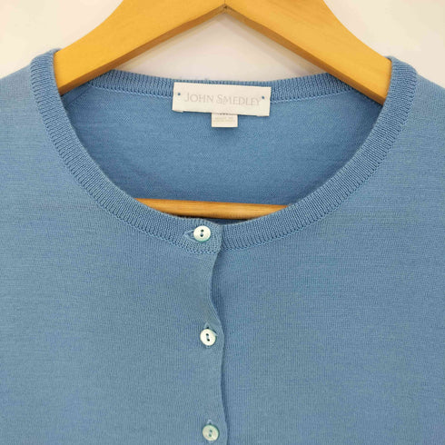 ジョンスメドレー JOHN SMEDLEY イギリス製 ウール クルーネックカーディガン レディース import:M