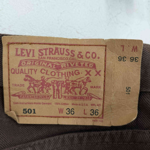リーバイス Levis 90s USA製 501-0000 ストレート デニムパンツ メンズ 36×36