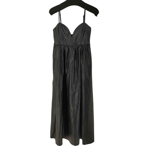 ザラ ZARA フェイクレザー キャミワンピース レディース import:S