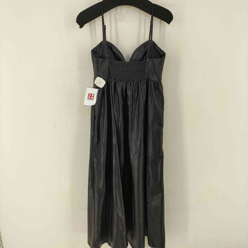 ザラ ZARA フェイクレザー キャミワンピース レディース import:S
