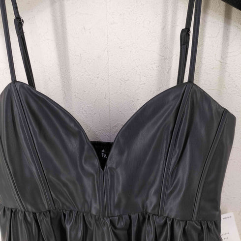 ザラ ZARA フェイクレザー キャミワンピース レディース import:S