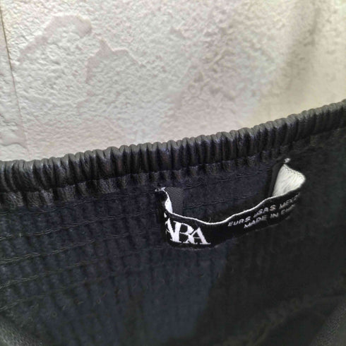 ザラ ZARA フェイクレザー キャミワンピース レディース import:S