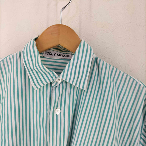 イッセイミヤケ ISSEY MIYAKE 90s 銀タグ ストライプ レギュラーカラーシャツ メンズ JPN:M