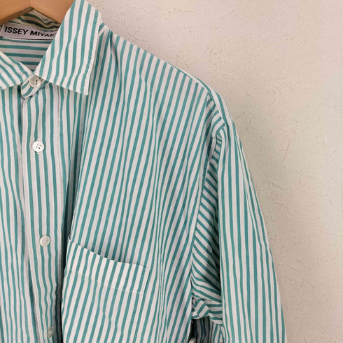 イッセイミヤケ ISSEY MIYAKE 90s 銀タグ ストライプ レギュラーカラーシャツ メンズ JPN:M