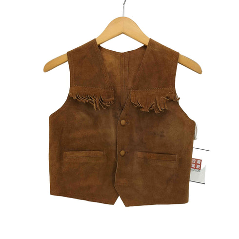 フリンジ ウエスタン スエード レザー ベスト メンズ