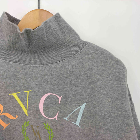 ルーカ RVCA ムラサキスポーツ 別注 カレッジ ロゴ タートル ネック オーバーサイズ スウェット レディース import:L