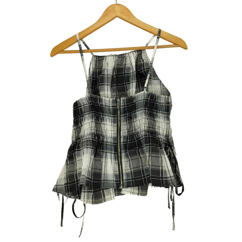 メゾンスペシャル MAISON SPECIAL CHECKED SHIRRING BUSTIER レディース FREE