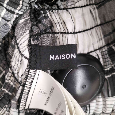 メゾンスペシャル MAISON SPECIAL CHECKED SHIRRING BUSTIER レディース FREE