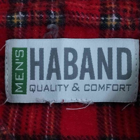 ハバンド HABAND 90~00s チェック柄 スナップボタン フランネルシャツ メンズ