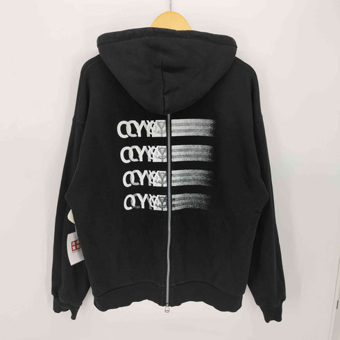 オーワイ OY モーションロゴ プリント バックジップ ヘヴィオンス プルオーバー スウェット パーカー メンズ import:XXL