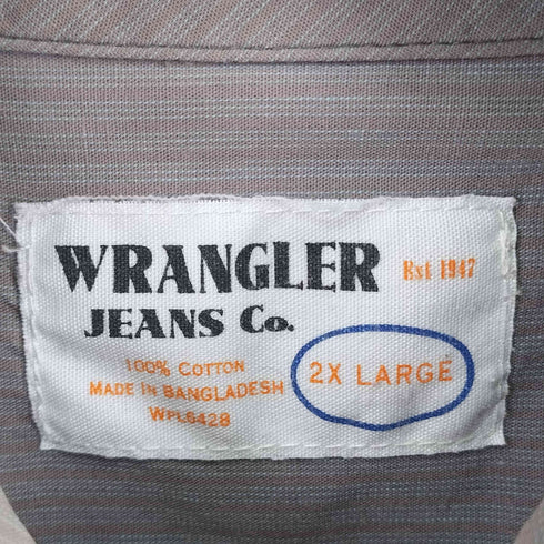 ラングラー Wrangler ストライプ L/S シャツ メンズ 2XL